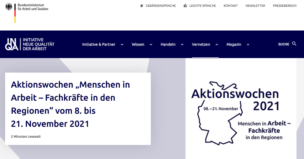 Menschen in Arbeit - Fachkräfte in den Regionen