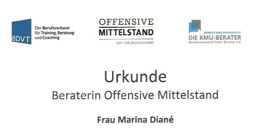 Reautorisierung "Berater Offensive Mittelstand"