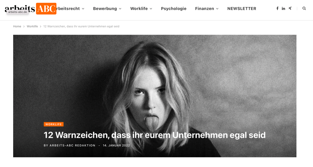 Seid Ihr Eurem Unternehmen (nicht) egal?