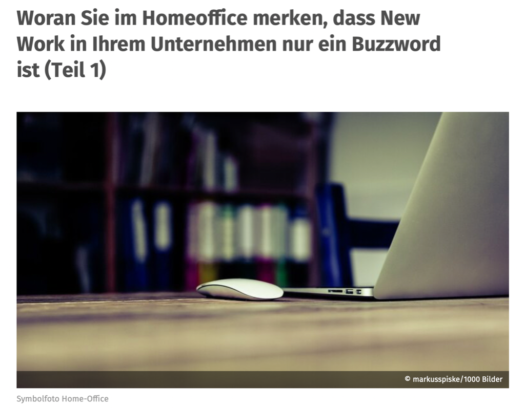New Work und Homeoffice