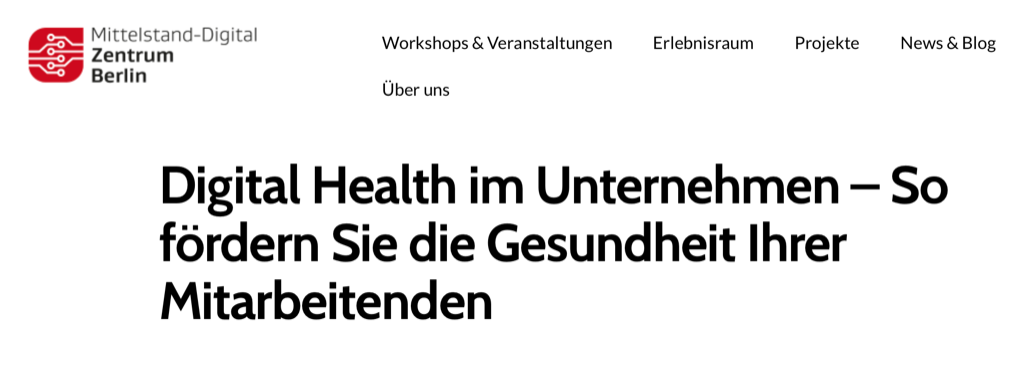 Digital Health in Ihrem Unternehmen