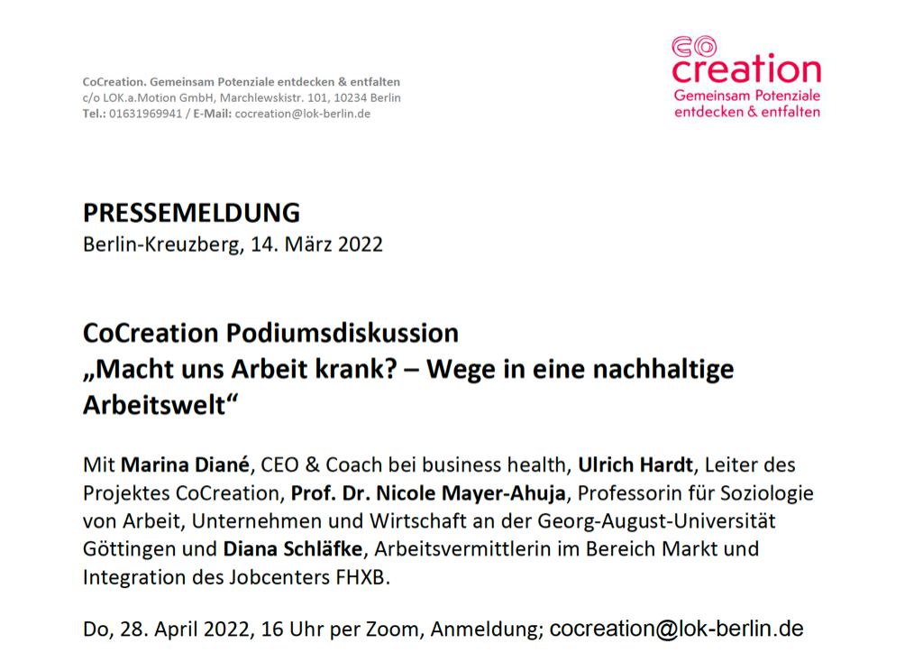 CoCreation Podiumsdiskussion 