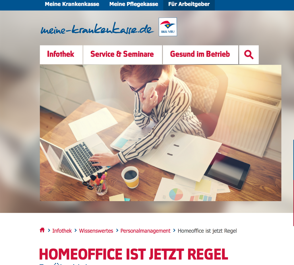Homeoffice ist jetzt Regel