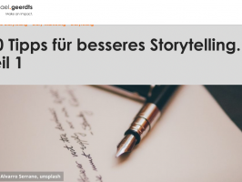 Erste fünf Tipps für besseres Storytelling